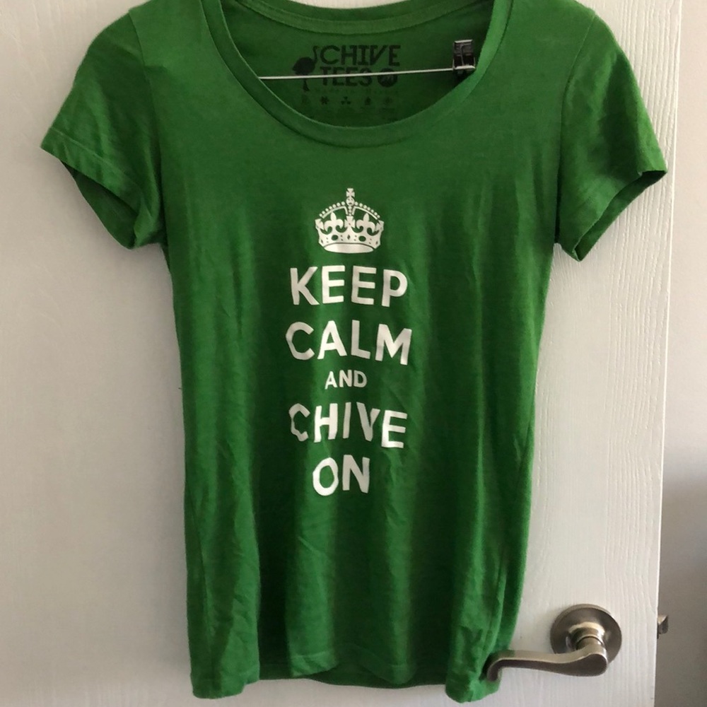 KCCO Chive Tees keep calm & chive on